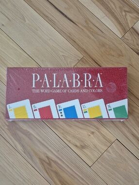 PALABRA Word Game Box - Red with Multi-Color Cards NEW Vintage